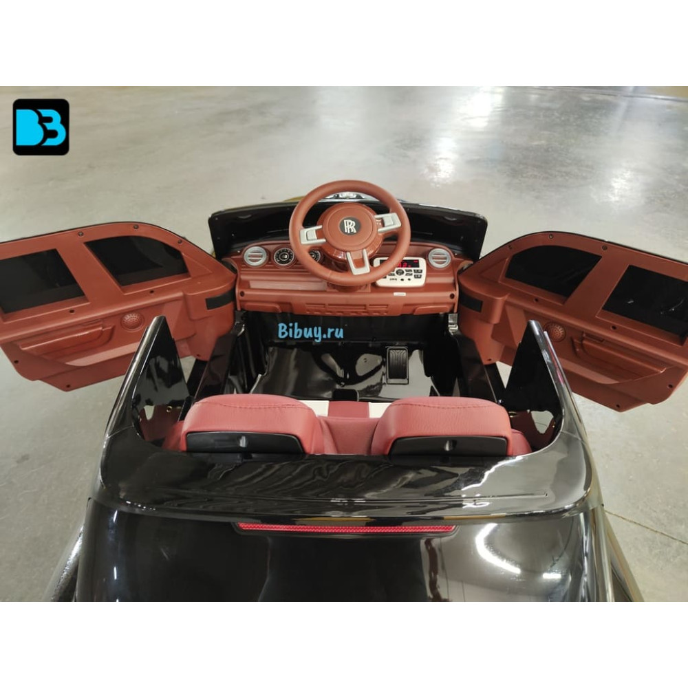 Детский электромобиль Rolls-Royce Cullinan K111PX черный глянец