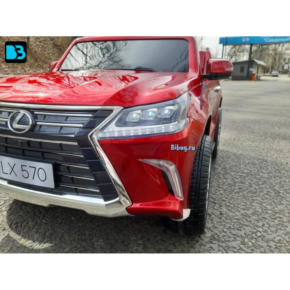 Детский джип Лексус LX 570 Красный краска с пультом