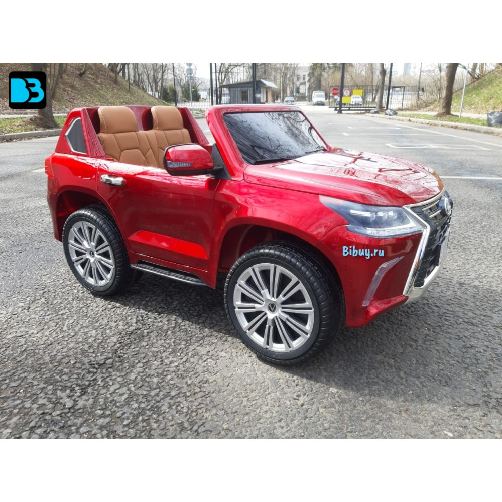 Детский джип Лексус LX 570 Красный краска с пультом