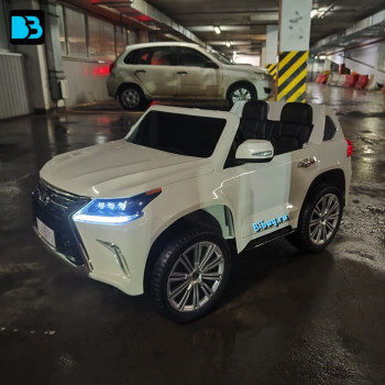 Детский электромобиль джип Lexus LX570 (Y555YY) белый