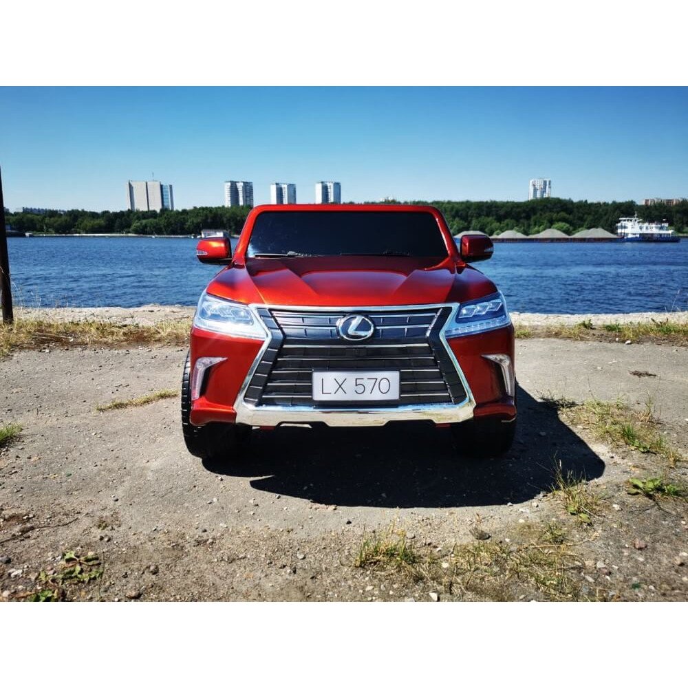 Детский джип Лексус LX 570 Красный краска с пультом