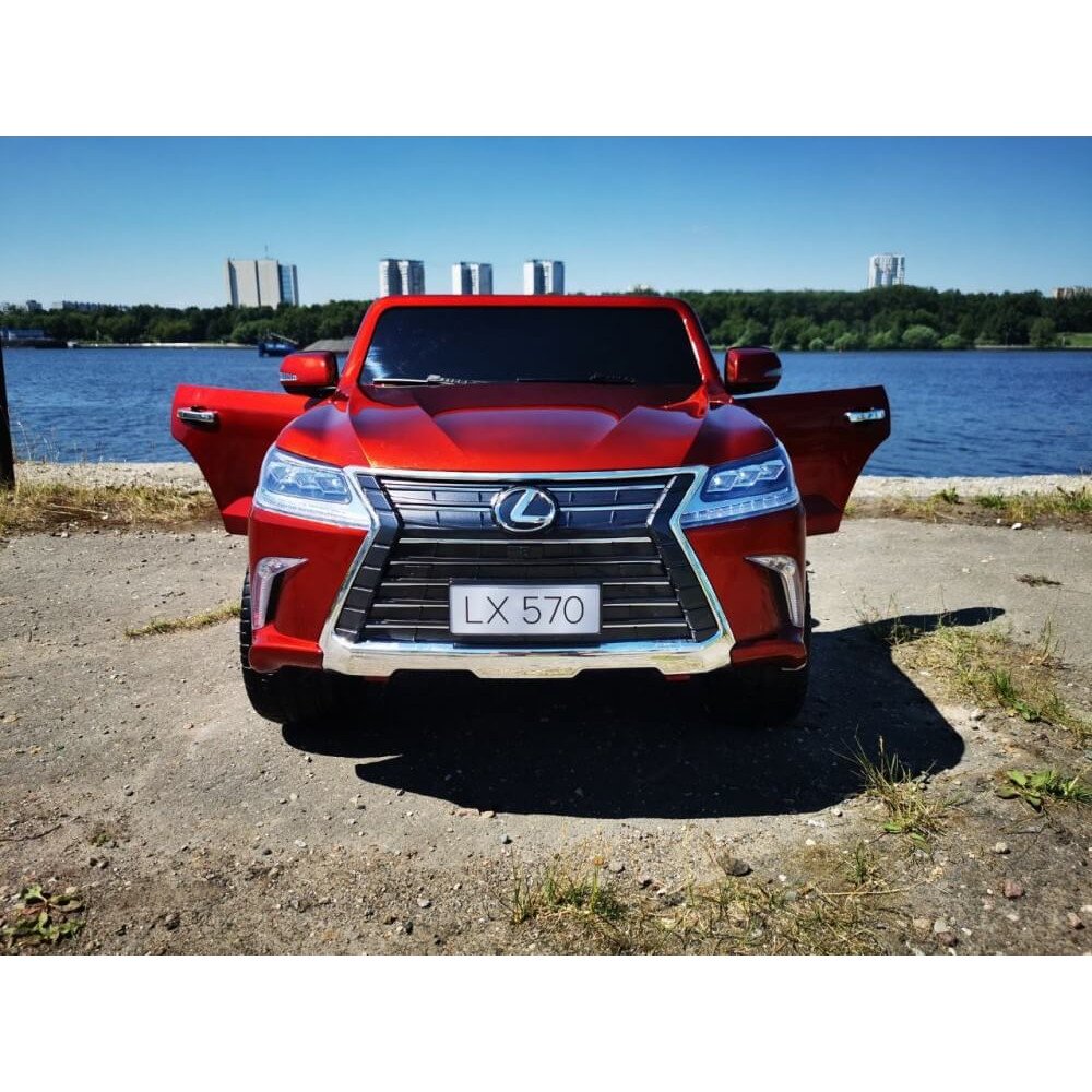 Детский джип Лексус LX 570 Красный краска с пультом