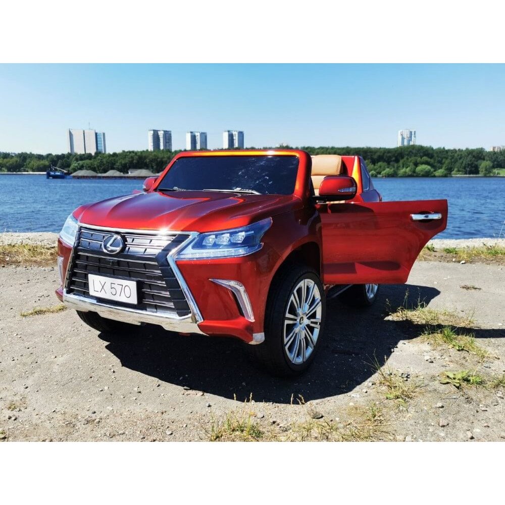 Детский джип Лексус LX 570 Красный краска с пультом