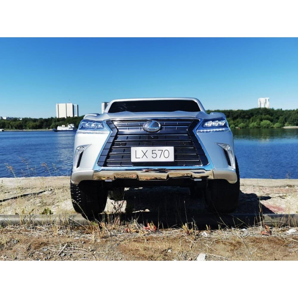 Детский электромобиль Lexus LX 570 Серебряный краска