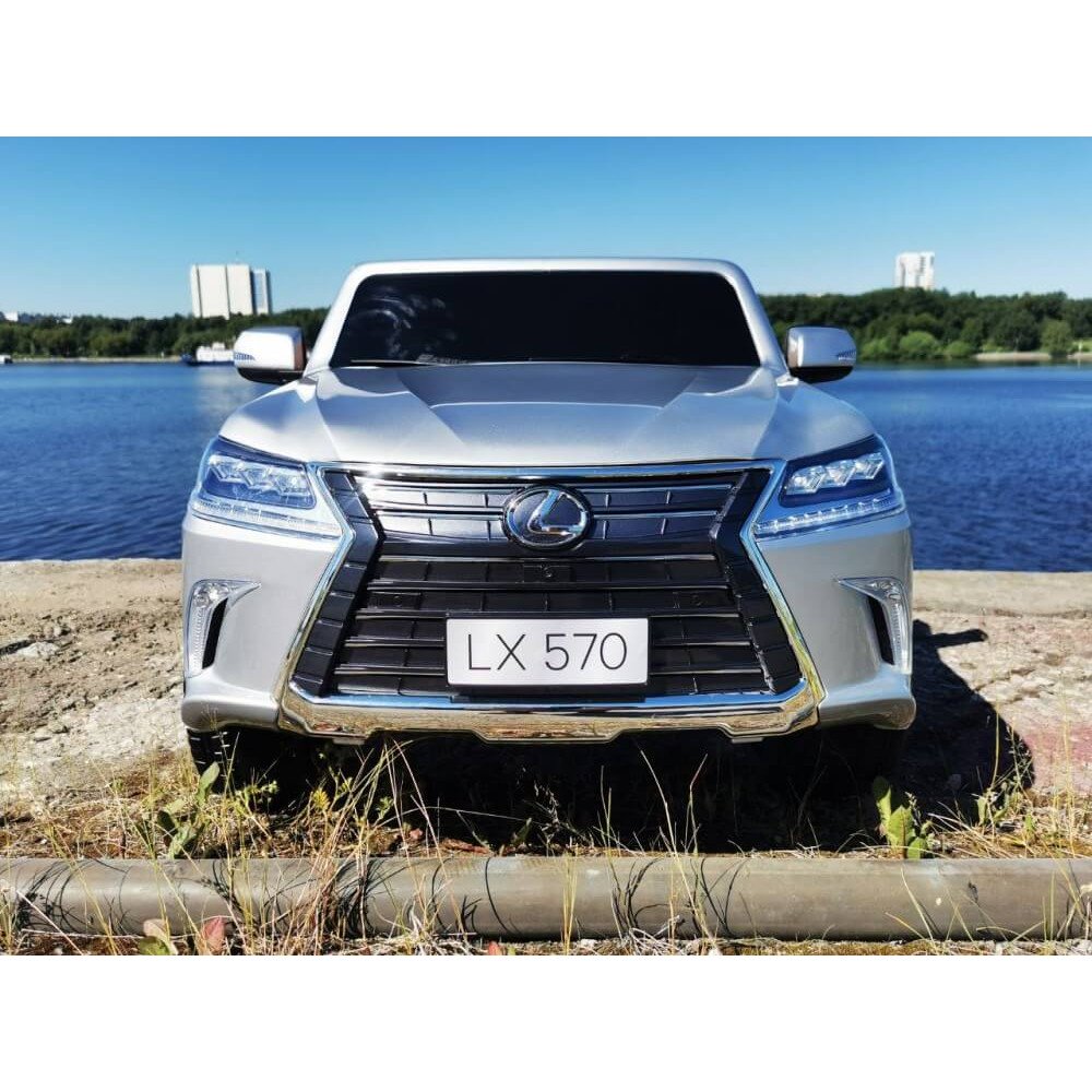 Детский электромобиль Lexus LX 570 Серебряный краска