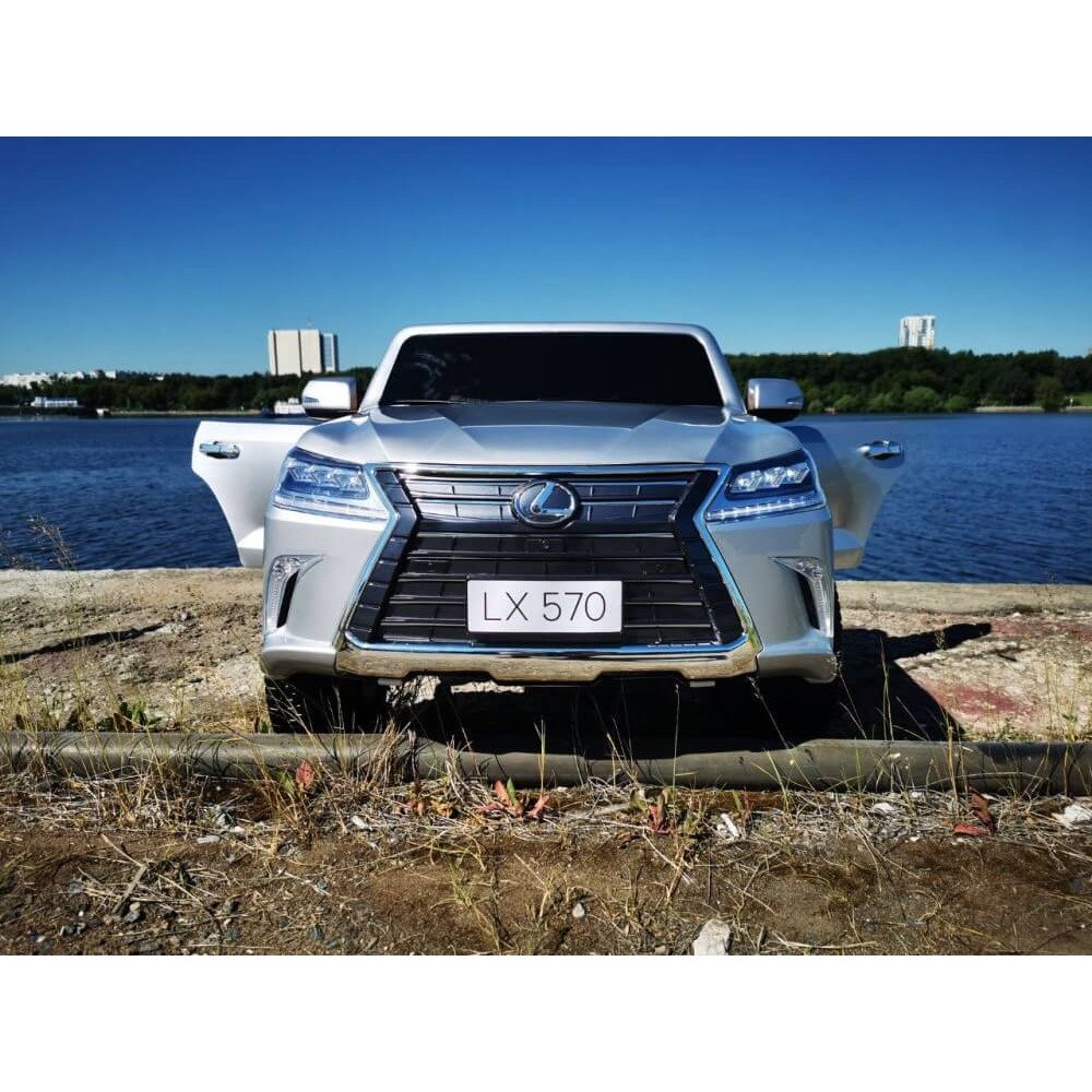 Детский электромобиль Lexus LX 570 Серебряный краска