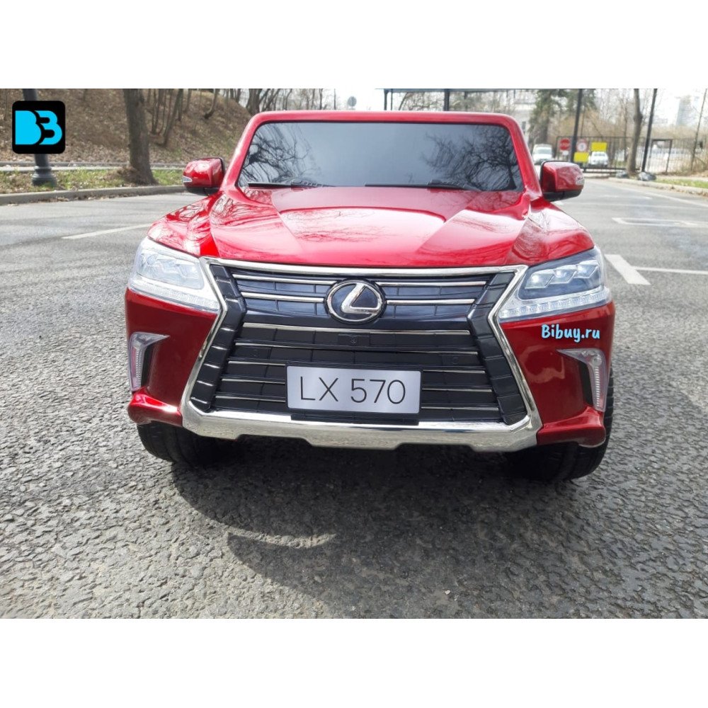 Детский джип Лексус LX 570 Красный краска с пультом