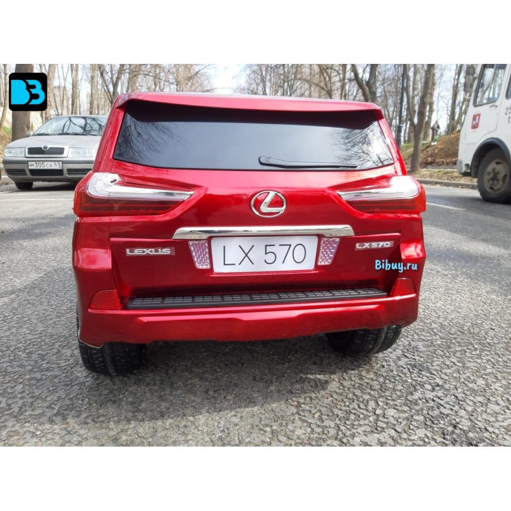 Детский джип Лексус LX 570 Красный краска с пультом