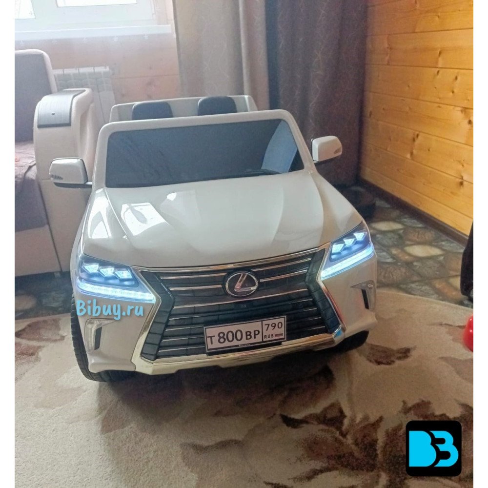 Детский электромобиль джип Lexus LX570 (Y555YY) белый