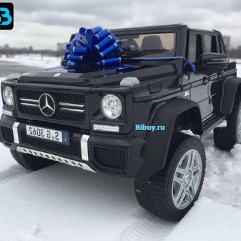 Детская машина Mercedes Benz Maybach G 650, полный привод, пульт ДУ (Черный краска)