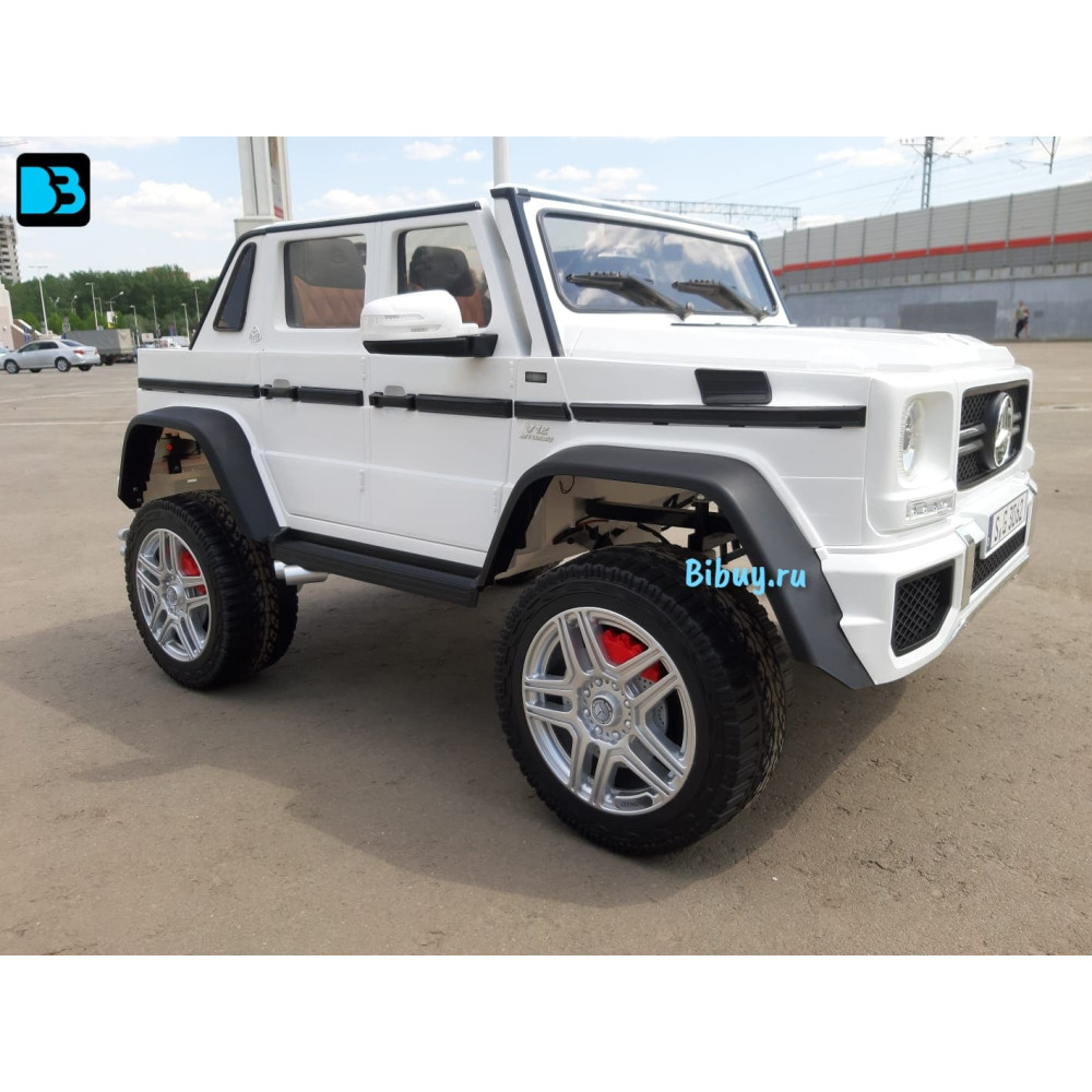 Электромобиль Mercedes Benz Maybach G 650 Белый, двухместный