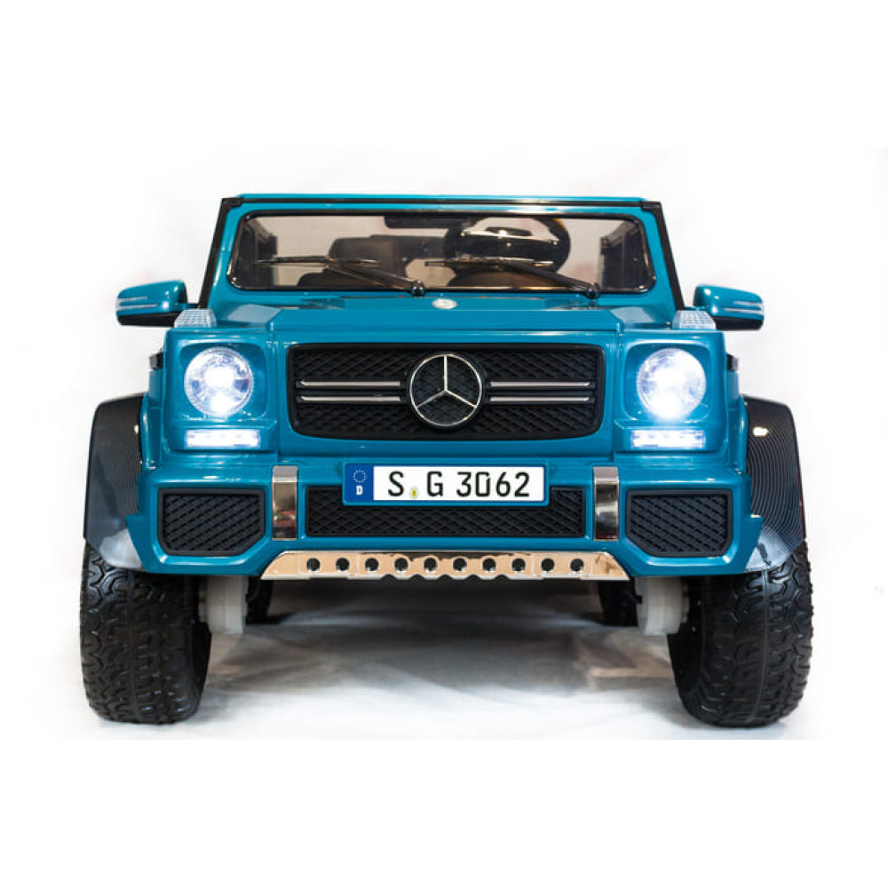 Детский двухместный джип Mercedes Benz Maybach G 650 Синий, полноприводный