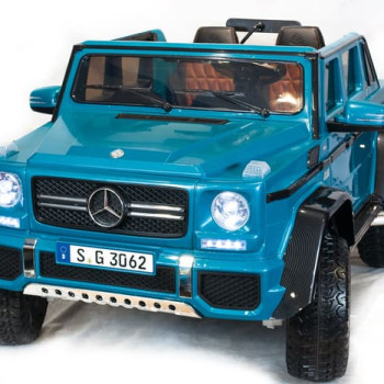 Детский двухместный джип Mercedes Benz Maybach G 650 Синий, полноприводный