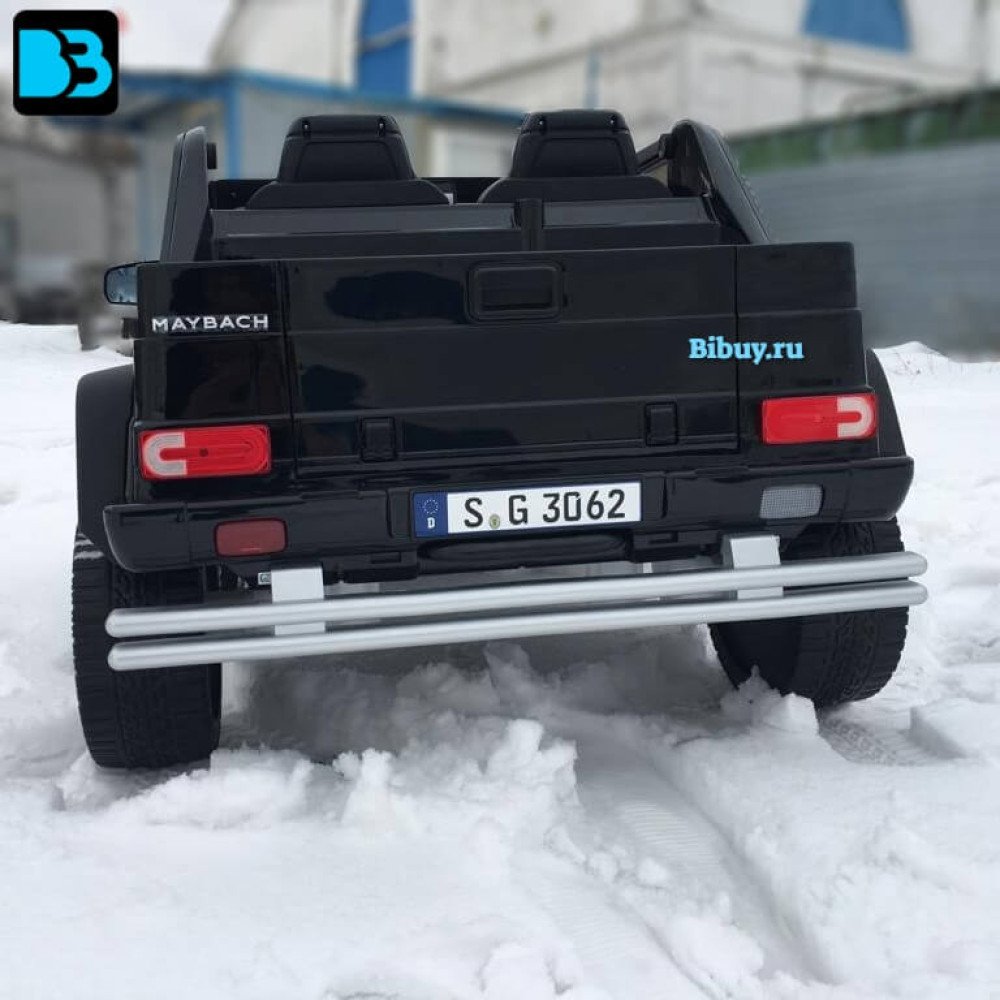 Детская машина Mercedes Benz Maybach G 650, полный привод, пульт ДУ (Черный краска)