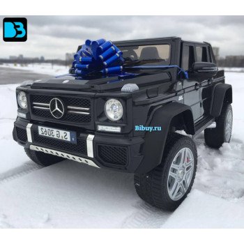 Детская машина Mercedes Benz Maybach G 650, полный привод, пульт ДУ (Черный краска)