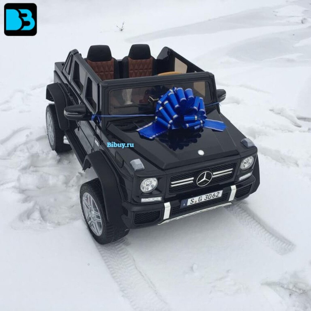 Детская машина Mercedes Benz Maybach G 650, полный привод, пульт ДУ (Черный краска)