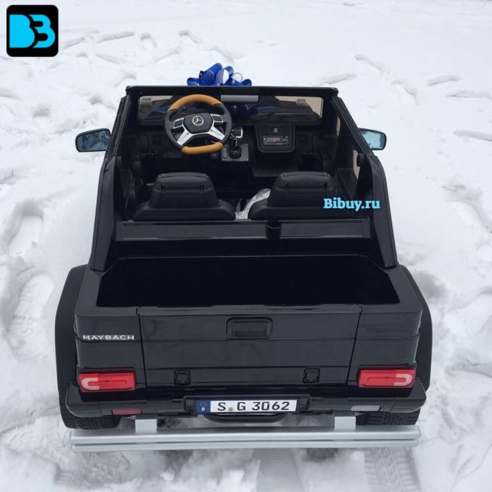 Детская машина Mercedes Benz Maybach G 650, полный привод, пульт ДУ (Черный краска)