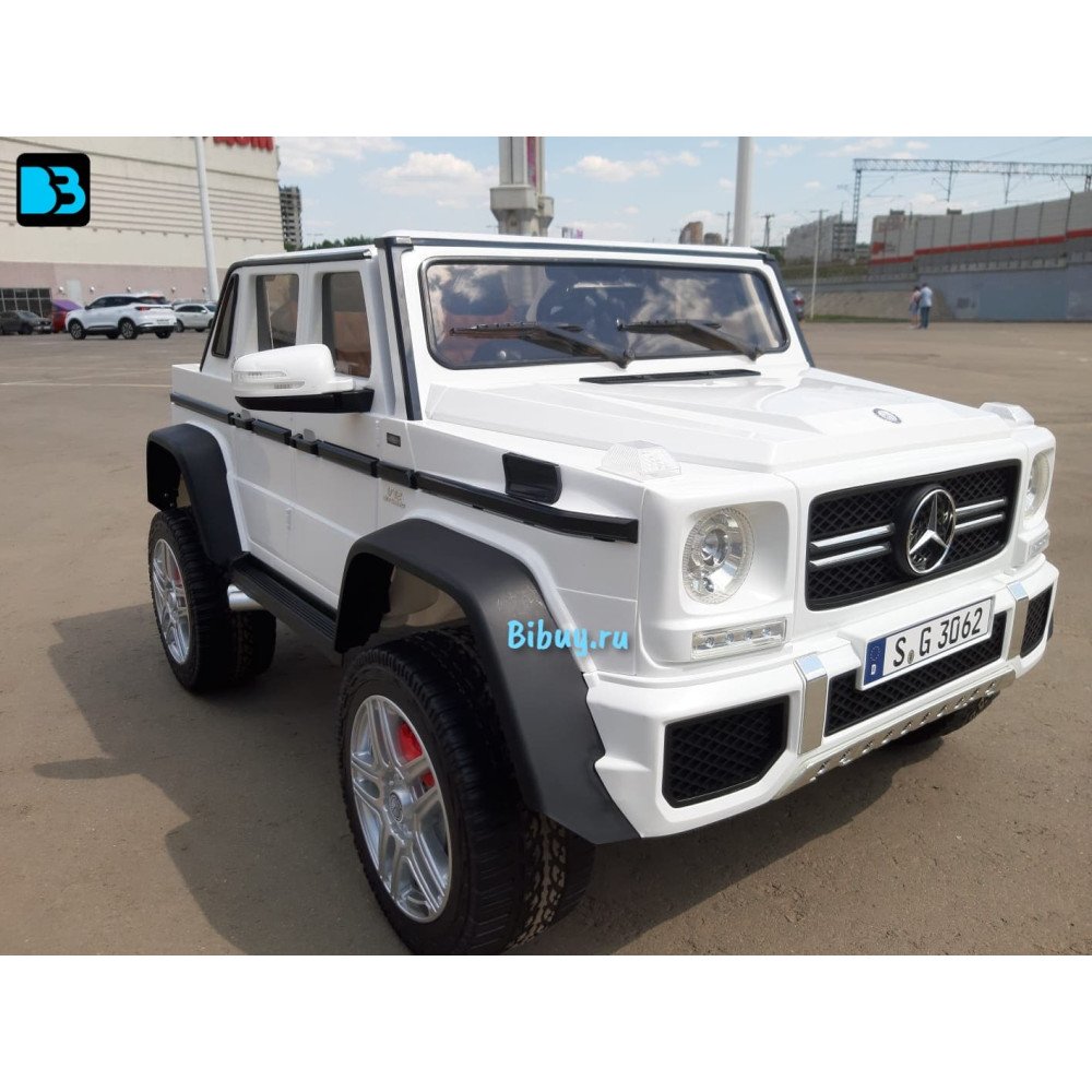 Электромобиль Mercedes Benz Maybach G 650 Белый, двухместный