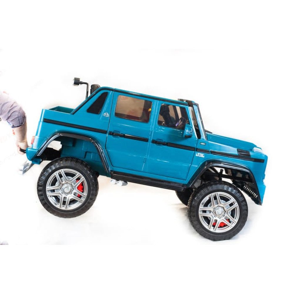 Детский двухместный джип Mercedes Benz Maybach G 650 Синий, полноприводный