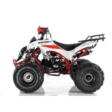 Подростковый квадроцикл MOTAX ATV Raptor Super LUX 125, бело-красный