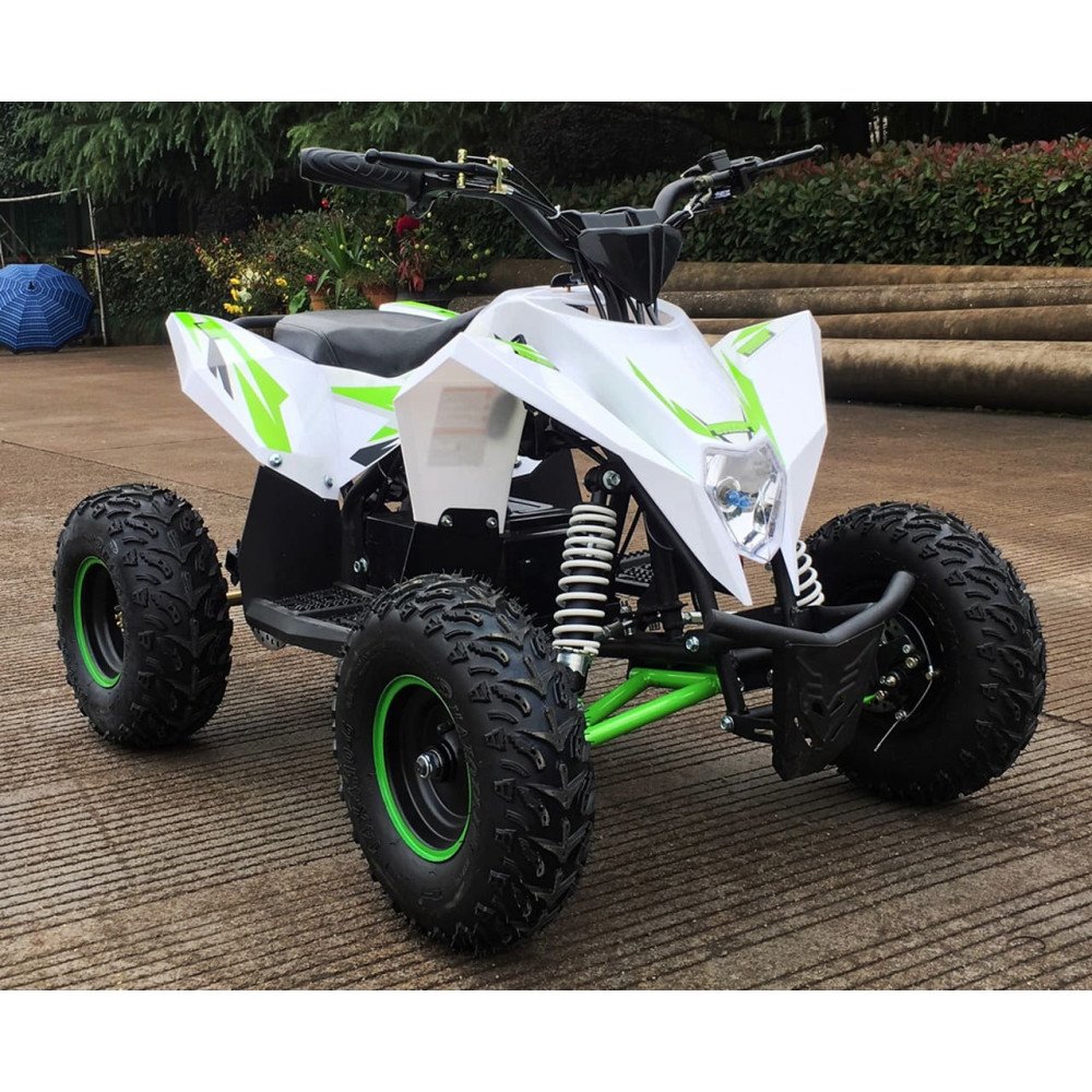 Детский квадроцикл Motax GEKKON 1300W, бело-зеленый