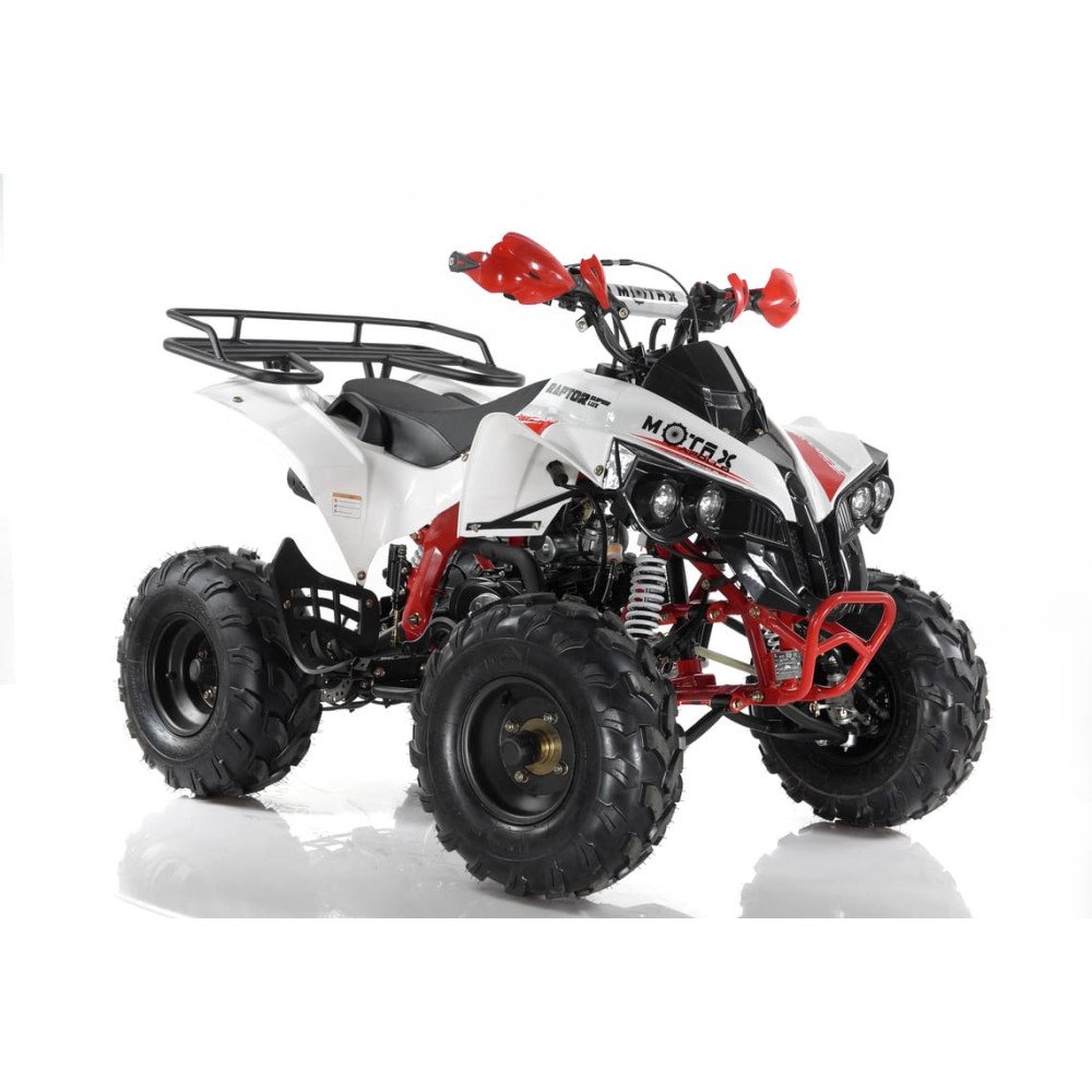 Подростковый квадроцикл MOTAX ATV Raptor Super LUX 125, бело-красный
