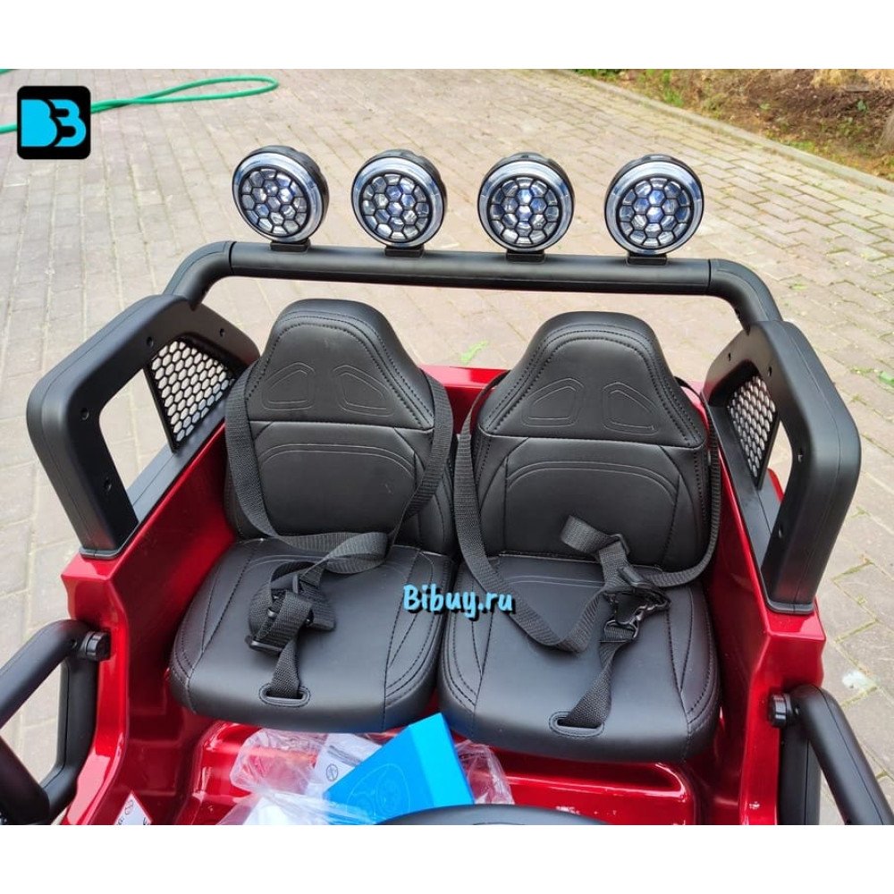 Детский электромобиль Jeep Wrangler P999BP красный глянец