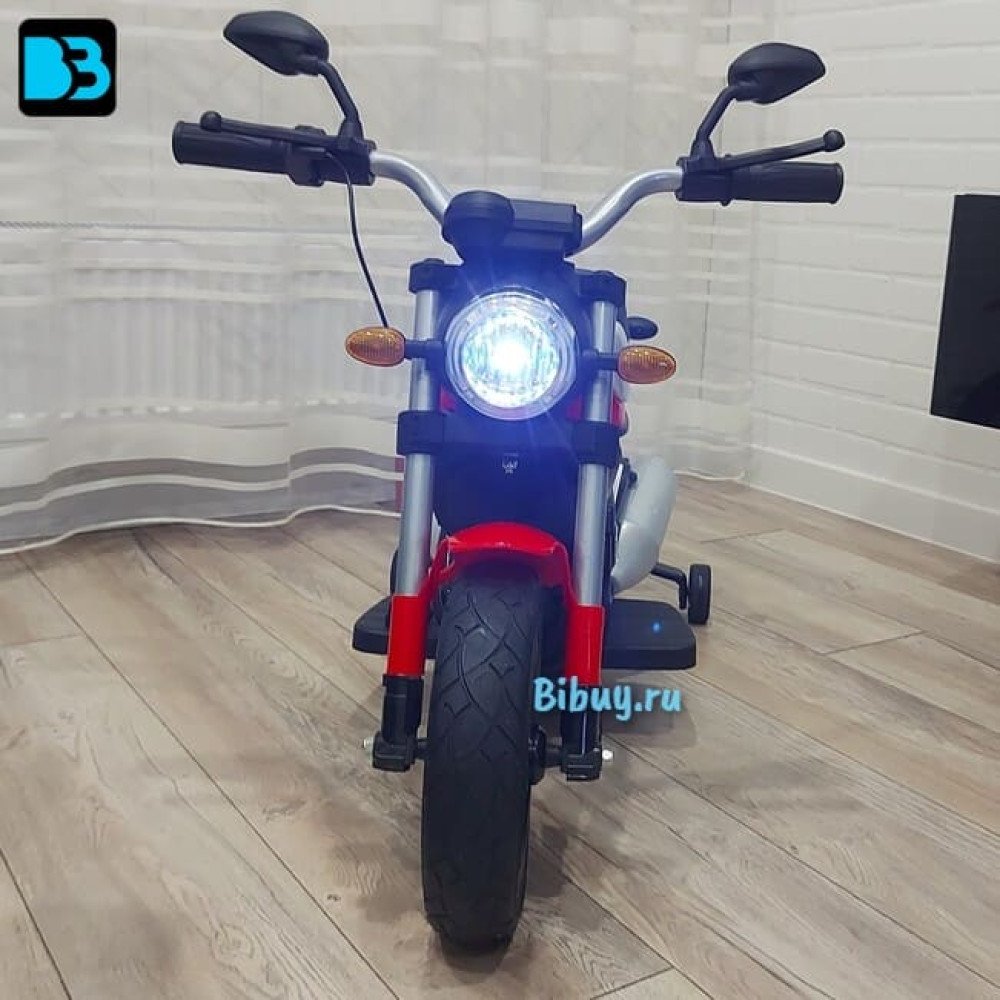 Детский мотоцикл Qike Чоппер красный - QK-307-RED