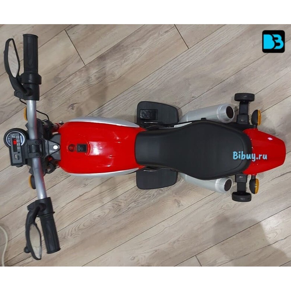 Детский мотоцикл Qike Чоппер красный - QK-307-RED