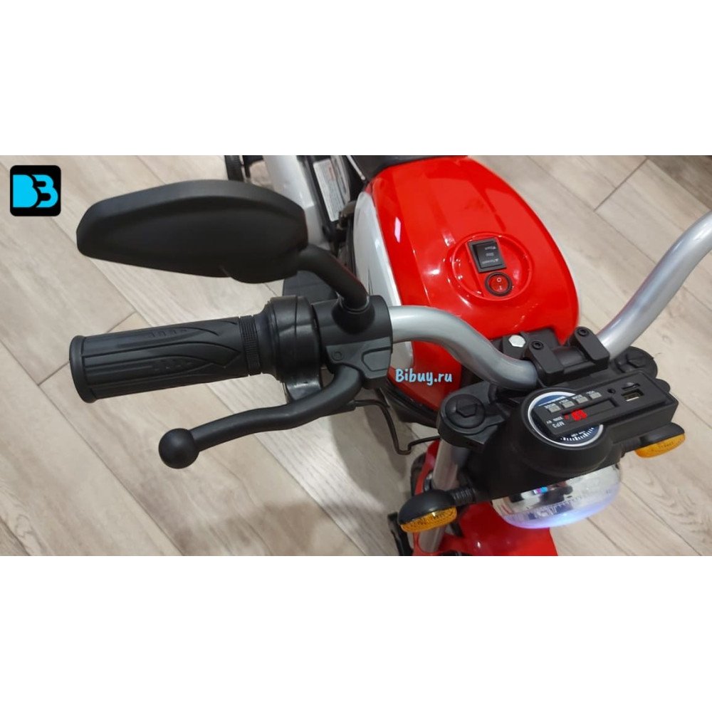 Детский мотоцикл Qike Чоппер красный - QK-307-RED