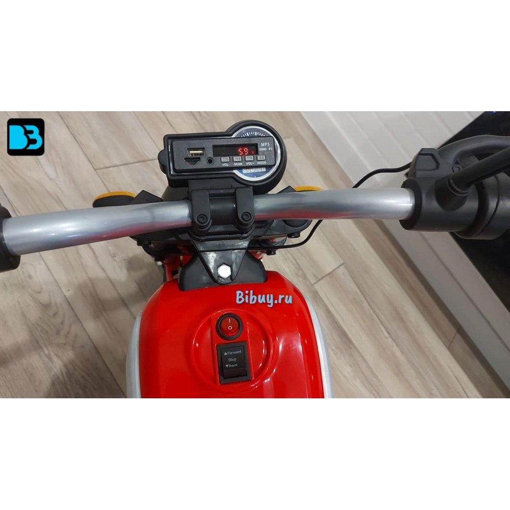 Детский мотоцикл Qike Чоппер красный - QK-307-RED