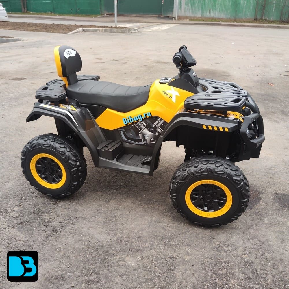 Детский электроквадроцикл T001TT 4WD желтый, с пультом