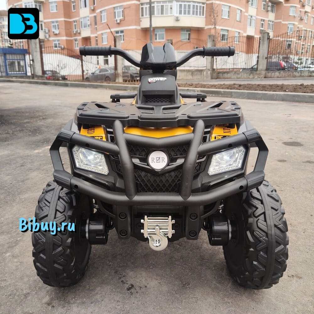 Детский электроквадроцикл T001TT 4WD желтый, с пультом