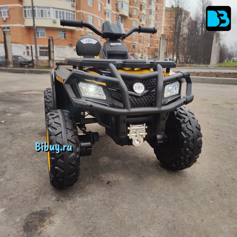 Детский электроквадроцикл T001TT 4WD желтый, с пультом