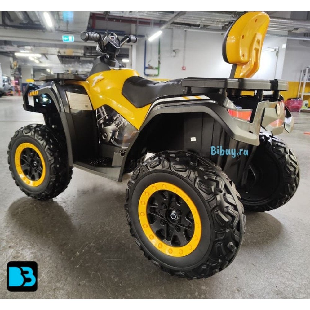 Детский электроквадроцикл T001TT 4WD желтый, с пультом
