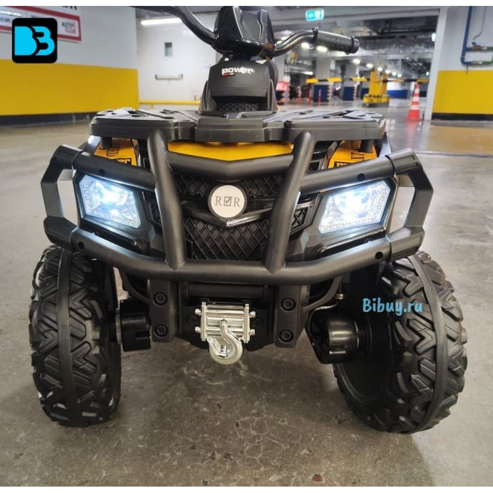 Детский электроквадроцикл T001TT 4WD желтый, с пультом