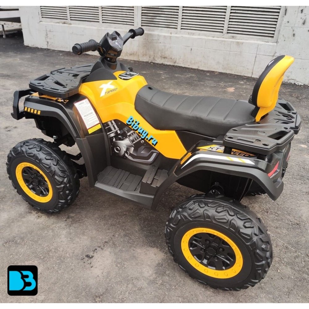 Детский электроквадроцикл T001TT 4WD желтый, с пультом
