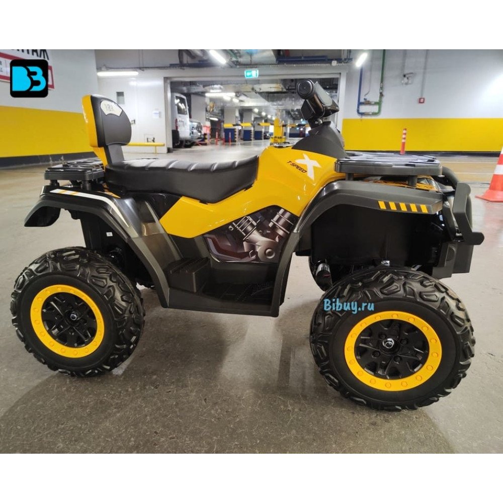 Детский электроквадроцикл T001TT 4WD желтый, с пультом
