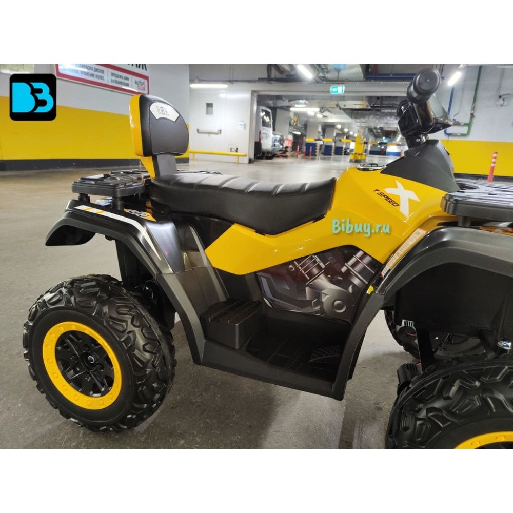 Детский электроквадроцикл T001TT 4WD желтый, с пультом