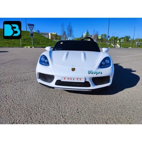 Детский электромобиль Т911ТТ белый Porshe Cayman
