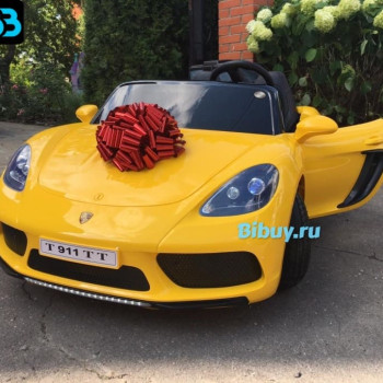 Детский электромобиль T911TT желтый Porsche Cayman