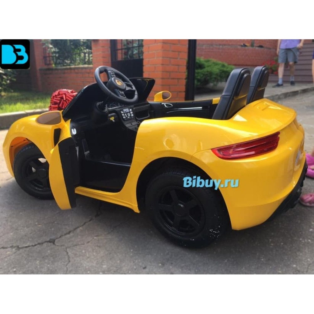 Детский электромобиль T911TT желтый Porshe Cayman