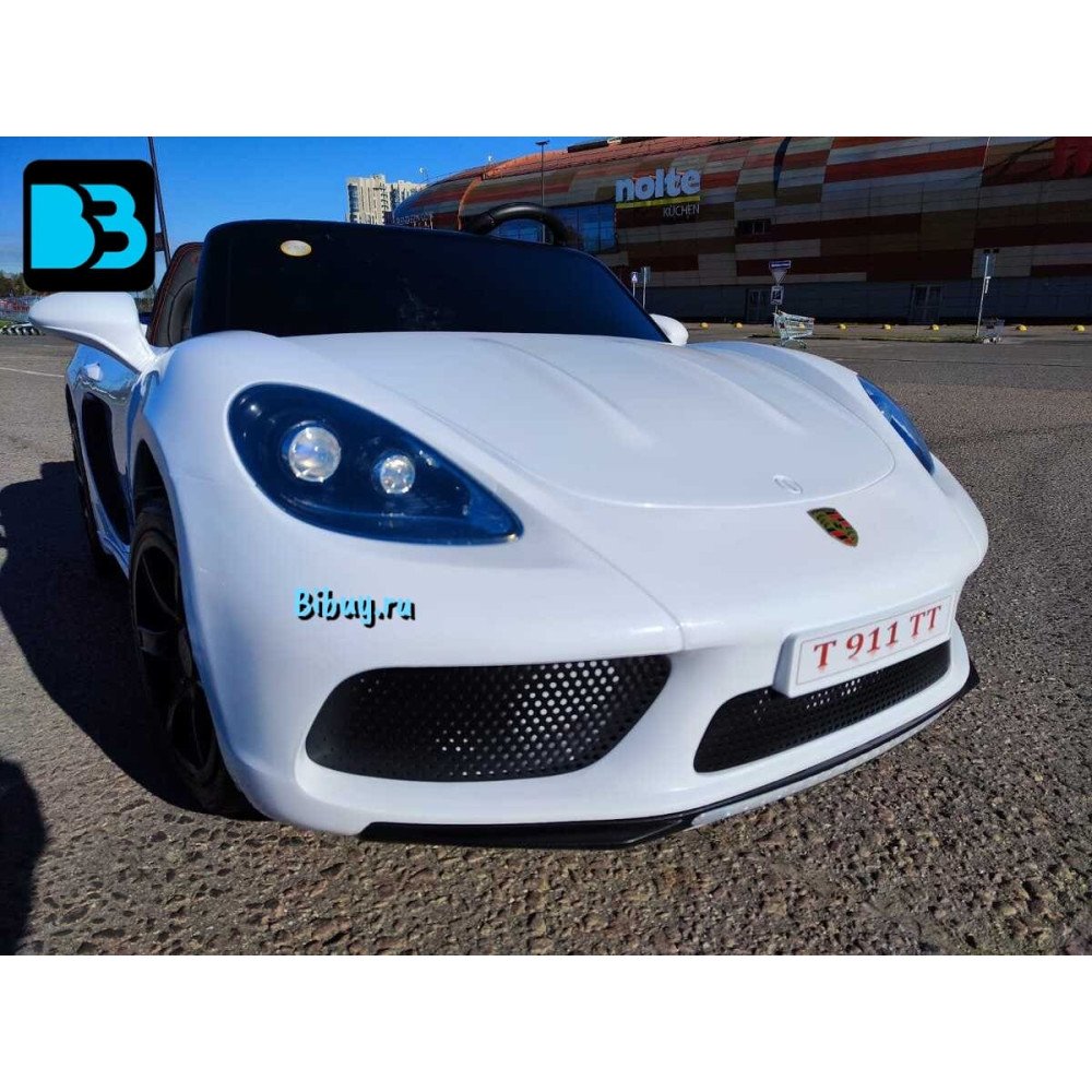 Детский электромобиль Т911ТТ белый Porshe Cayman