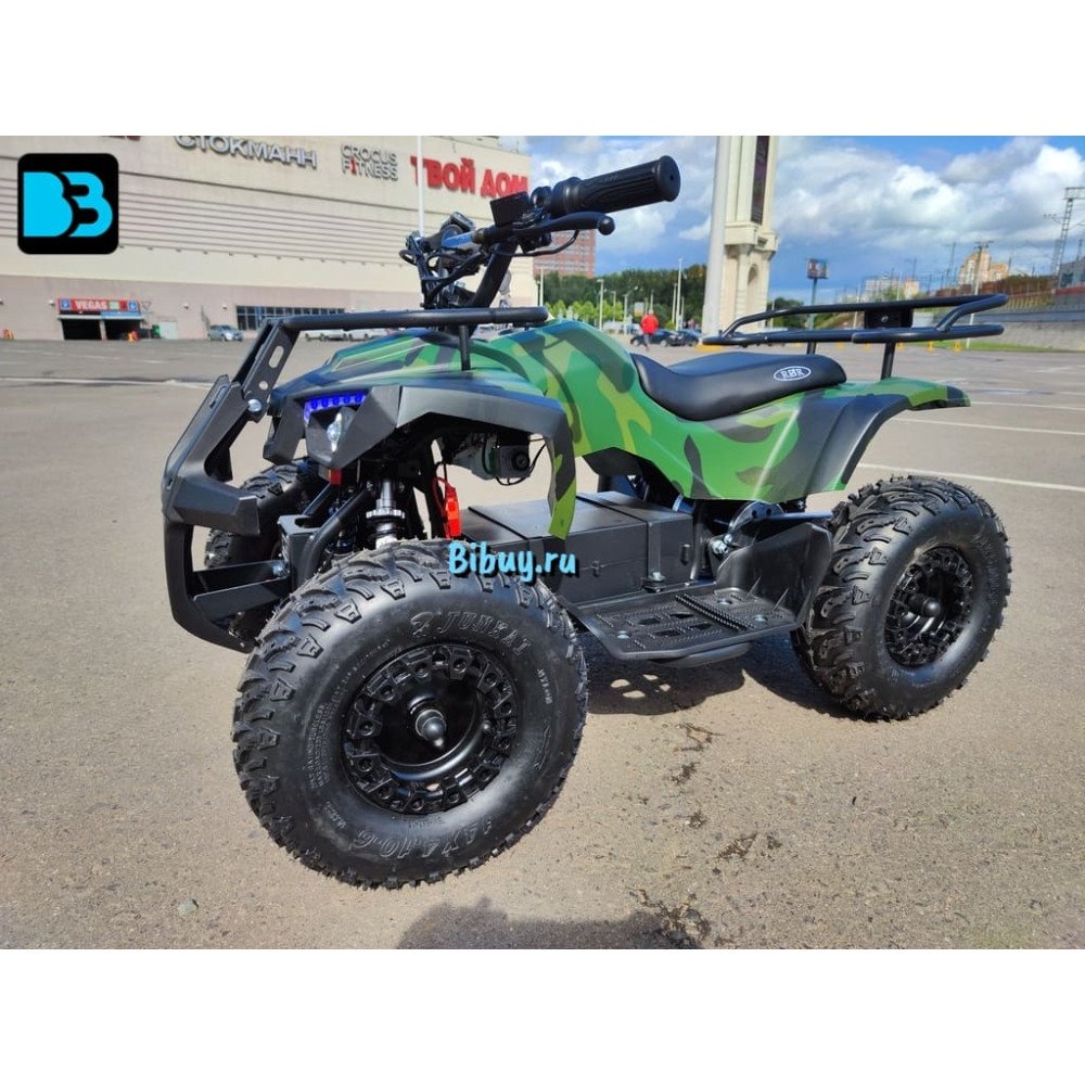 Детский электроквадроцикл TIKI LUX зеленый камуфляж, скорость до 25 км/ч