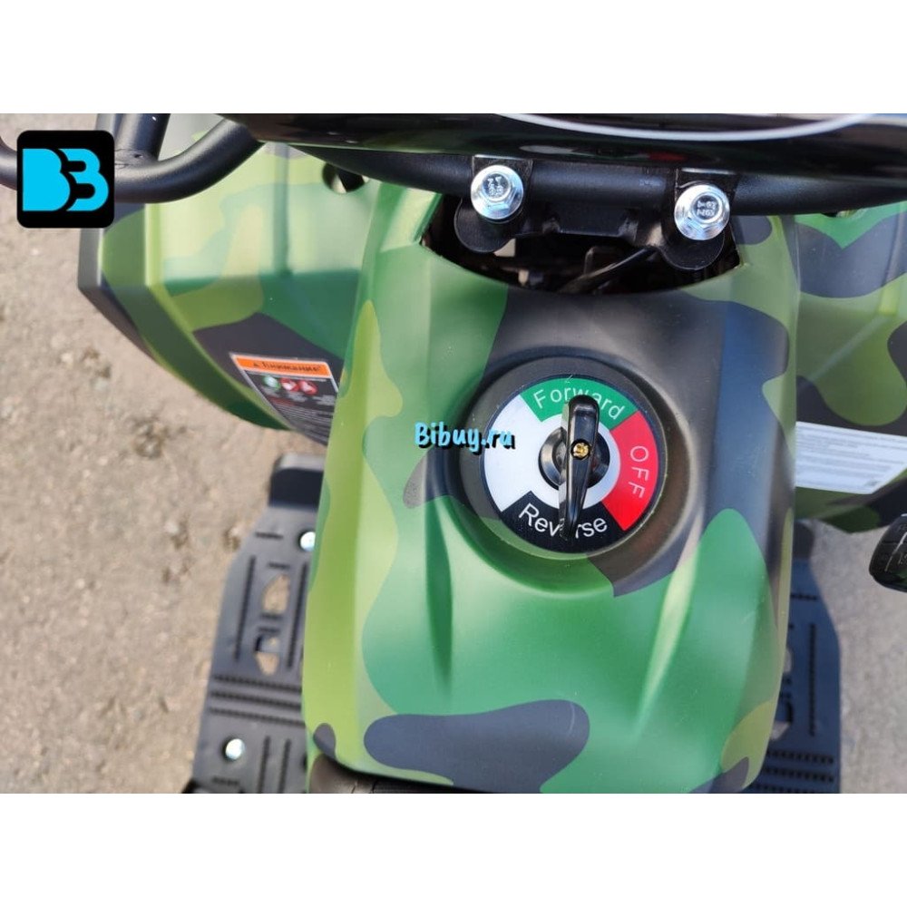 Детский электроквадроцикл TIKI LUX зеленый камуфляж, скорость до 25 км/ч