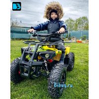 Скоростной электроквадроцикл TIKI LUX желтый камуфляж