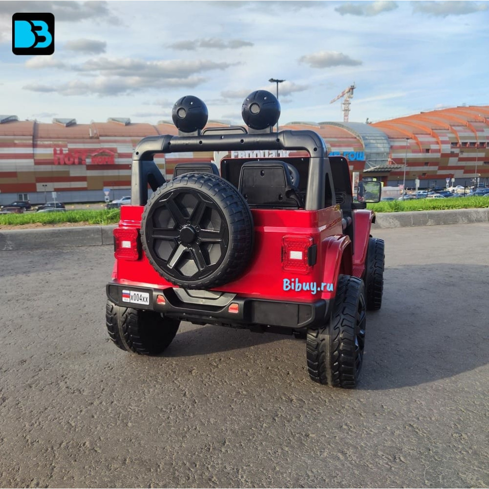 Полноприводный электромобиль Jeep Rubicon X004XX красный глянец