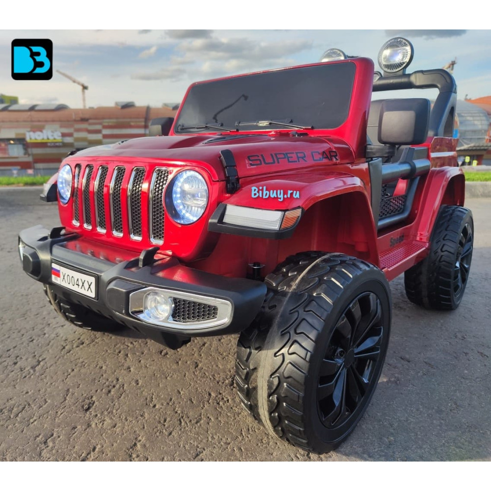 Полноприводный электромобиль Jeep Rubicon X004XX красный глянец