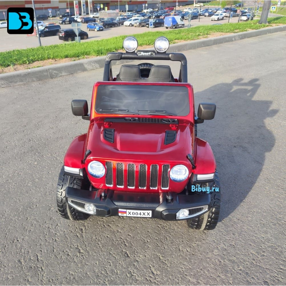 Полноприводный электромобиль Jeep Rubicon X004XX красный глянец