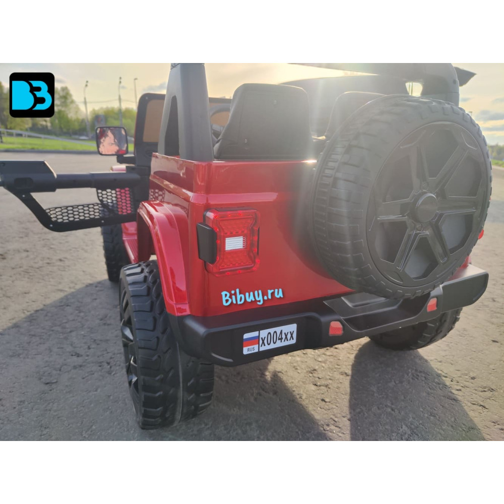 Полноприводный электромобиль Jeep Rubicon X004XX красный глянец